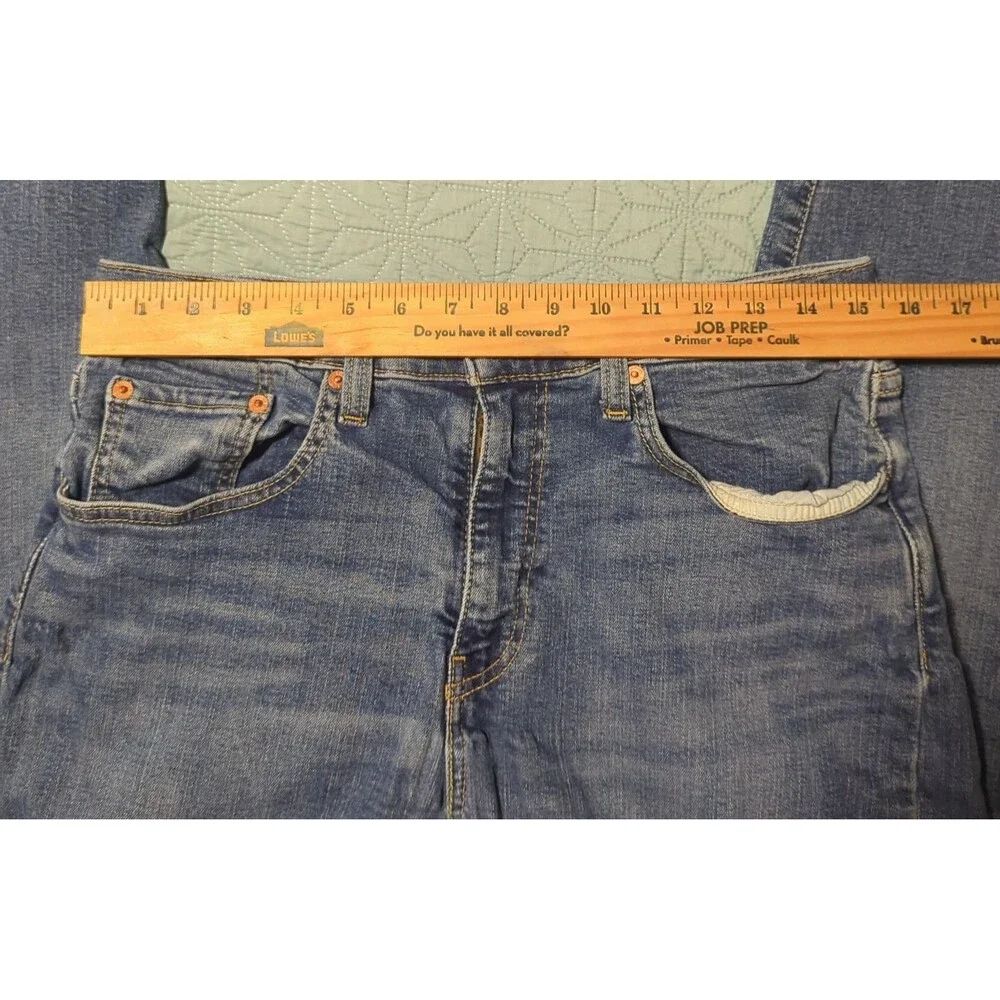 Levi's Premium 502 Big E Regular Taper Fit Mens Jeans 32x34 Stonewashed Zip Fly